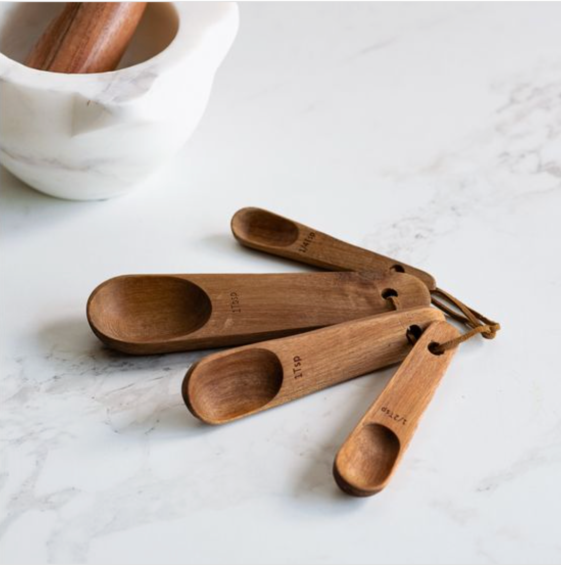 Acacia Wood Measuring Spoons, Set of 4