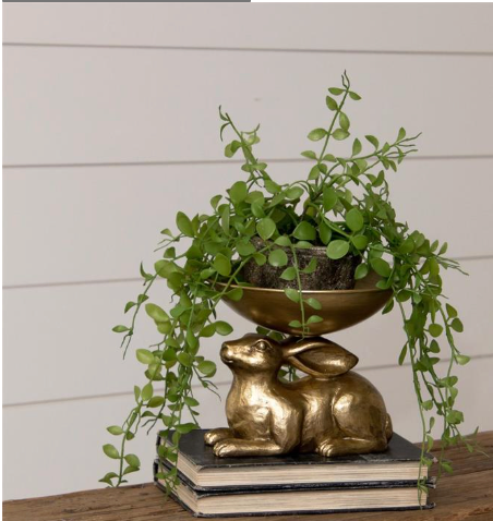 Rabbit Bowl Figurine