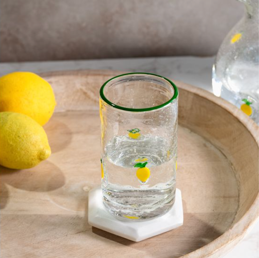 Lemon Bubble Drink Glass