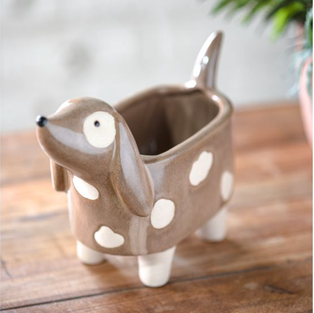 Brown Dog Planter