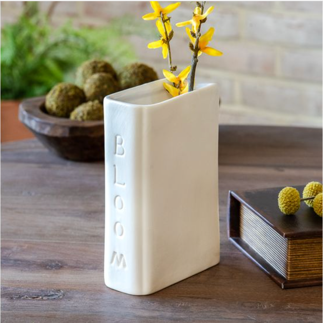 Book Shaped Ceramic Planter
