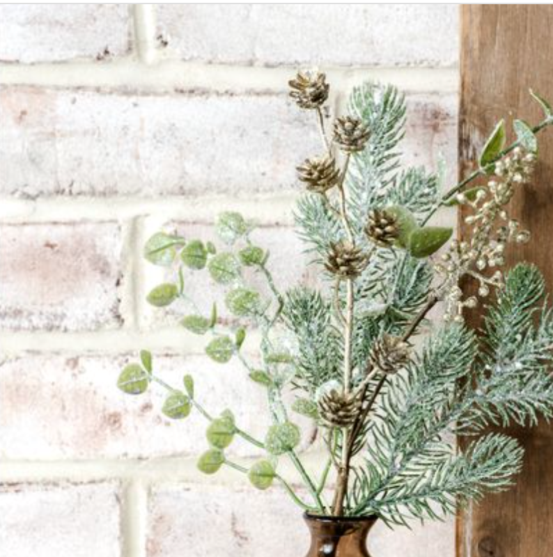 MIxed Green Holiday Pick