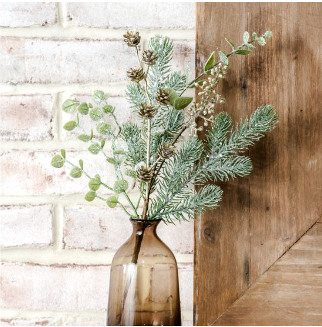 MIxed Green Holiday Pick