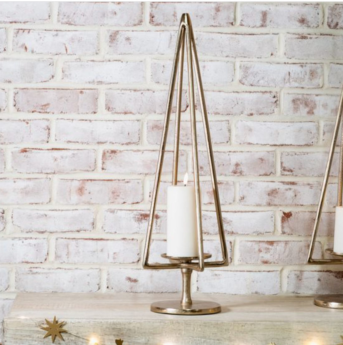 Gold Tree Pillar Holder