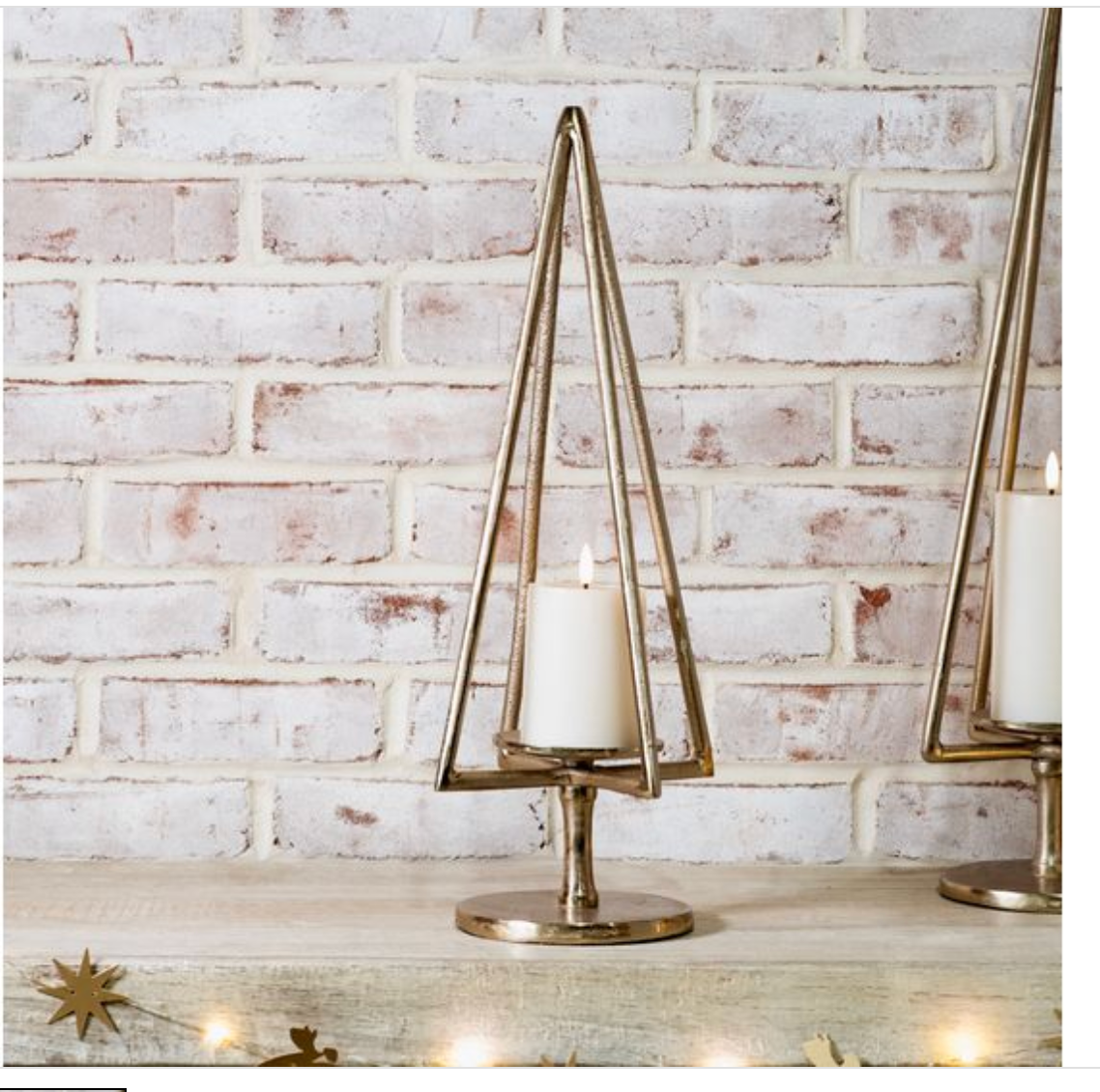 Gold Tree Pillar Holder