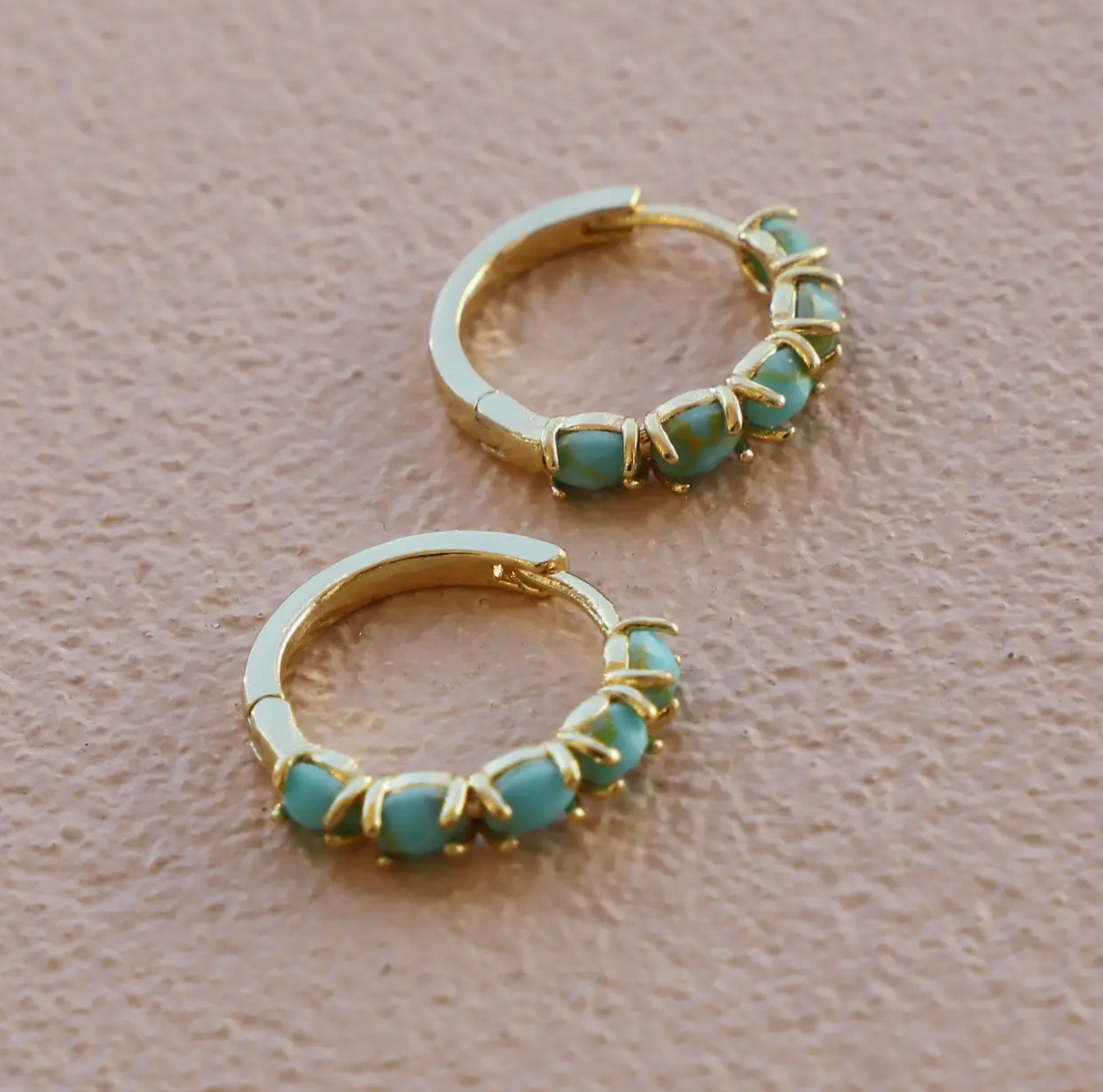Turquoise Hoops