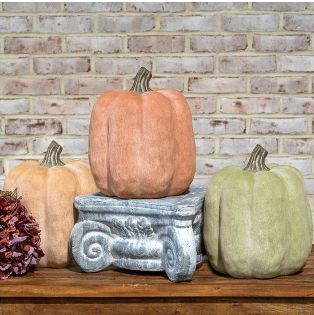 10" Fall Ceramic Pumpkin