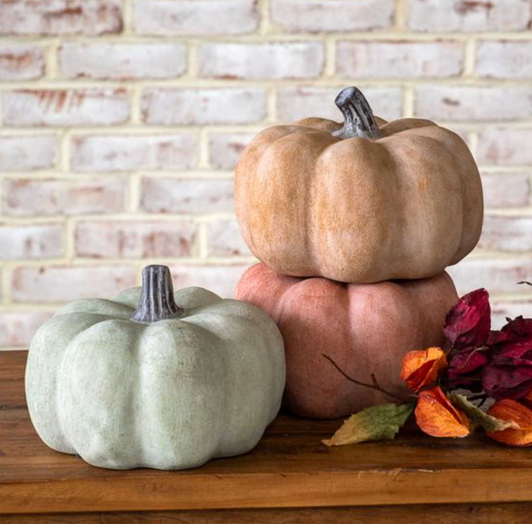5.7" Fall Ceramic Pumpkin
