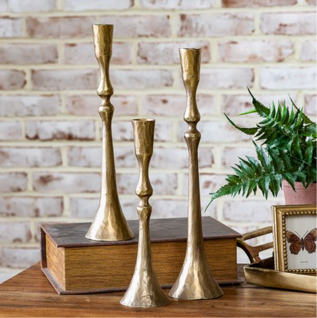 Antique Brass Forged Taper Holder