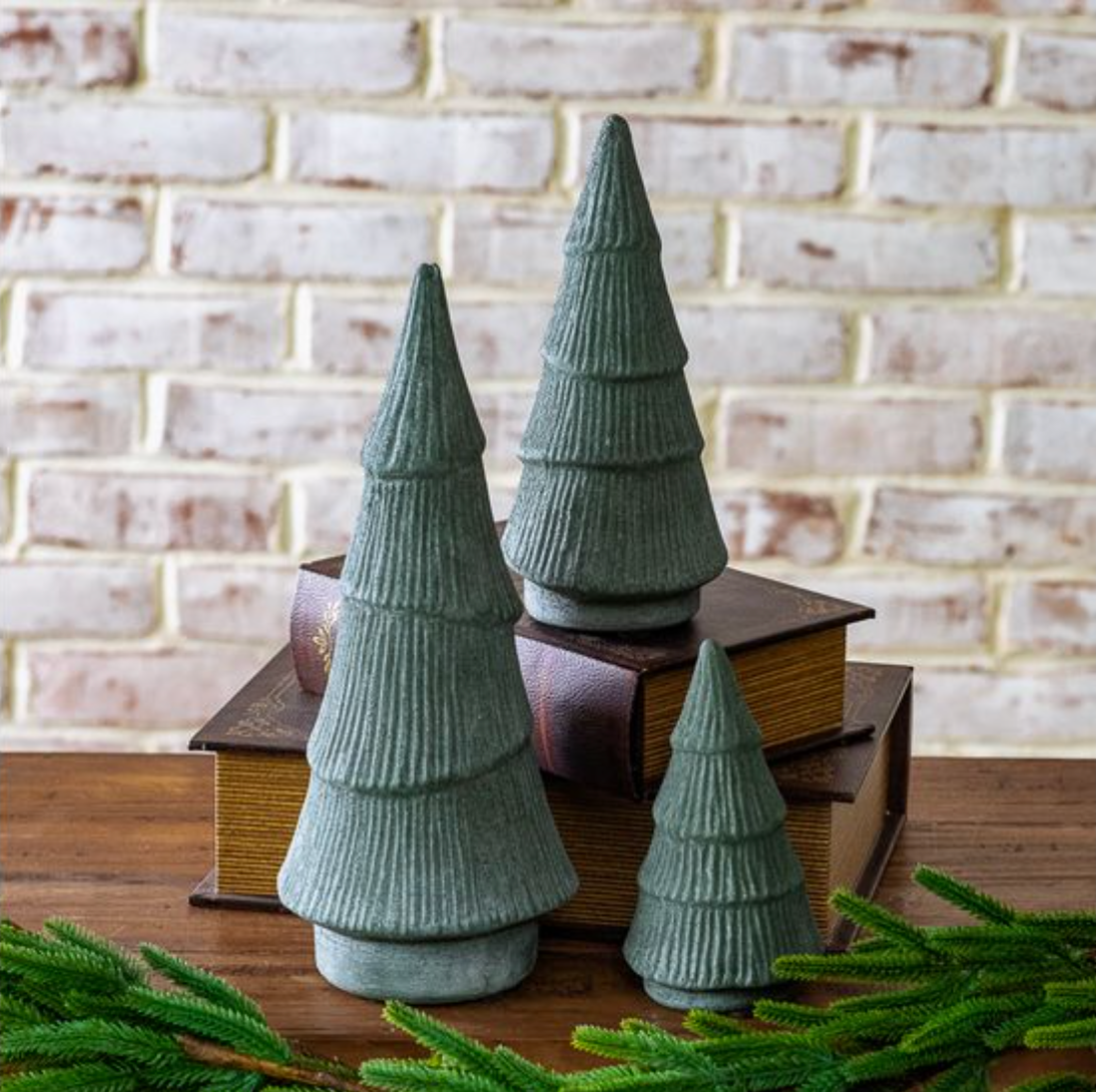 Holiday Green Ceramic Tree - Short