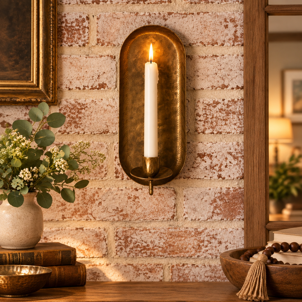Antique Wall Taper Holder
