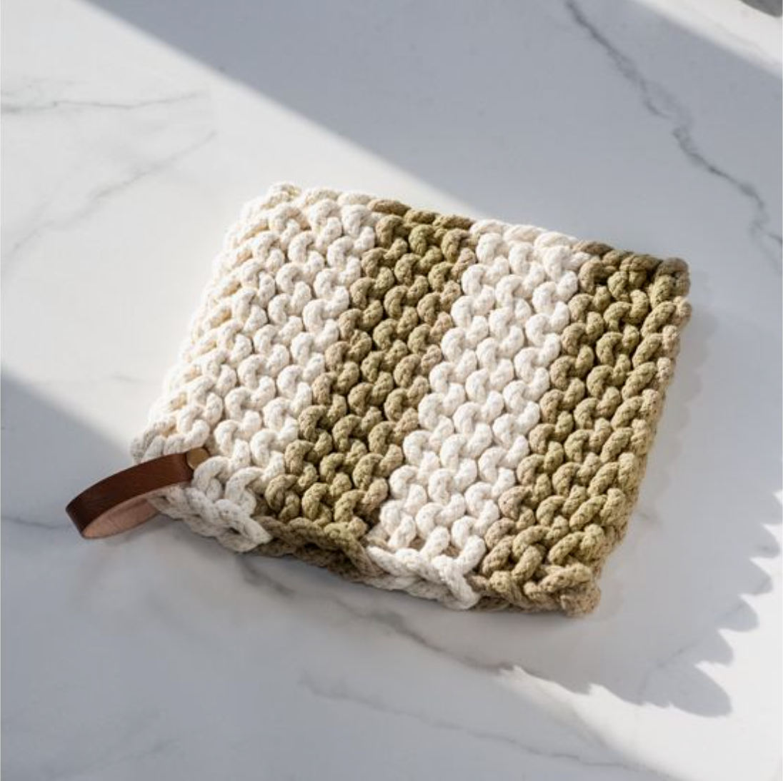Stripe Knit Pot Holder