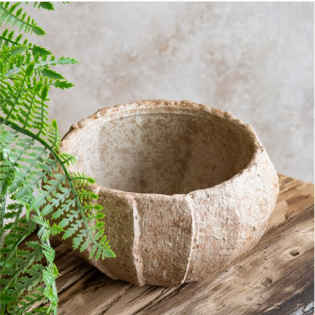 Beige Line Planter