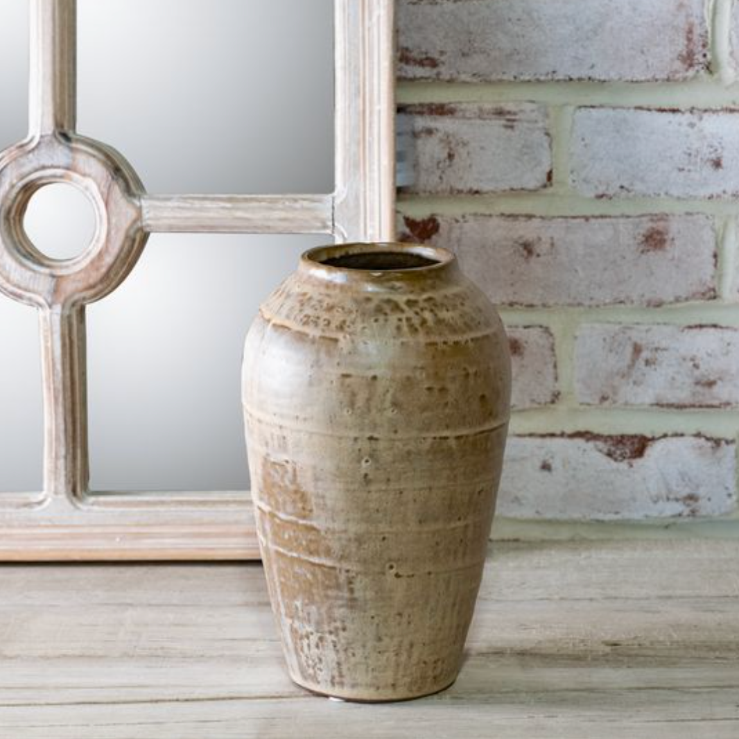Milky Beige Ceramic Vase