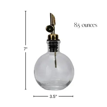 Moon Apothecary Glass Bottle with Black Nickel Weighted Pour Spout