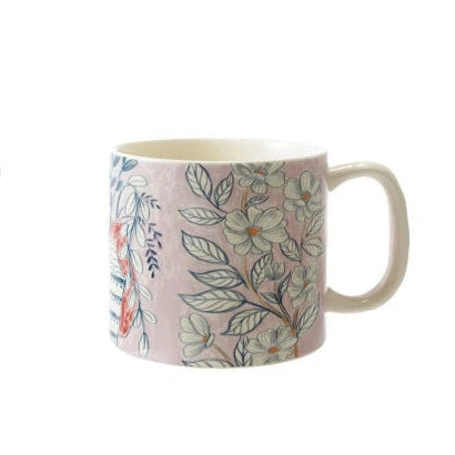 Stoneware Mug with Flowers