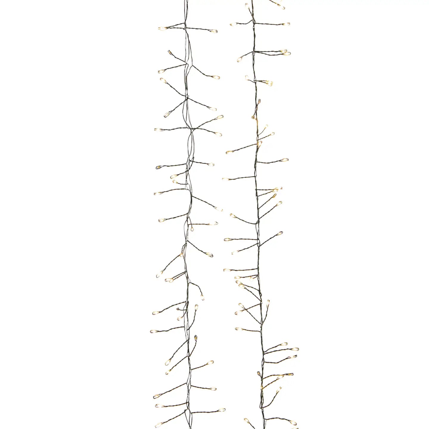 7.8' 240-Light Twinkling Warm White Led Cluster Garland