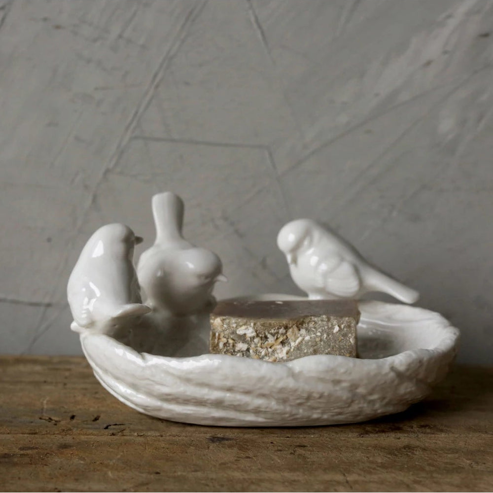 Leaf Dish with Birds