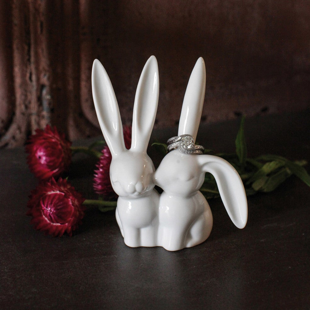 Ceramic Bunny Ring Holder