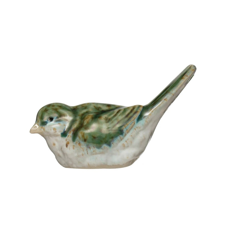 Green Stoneware Bird