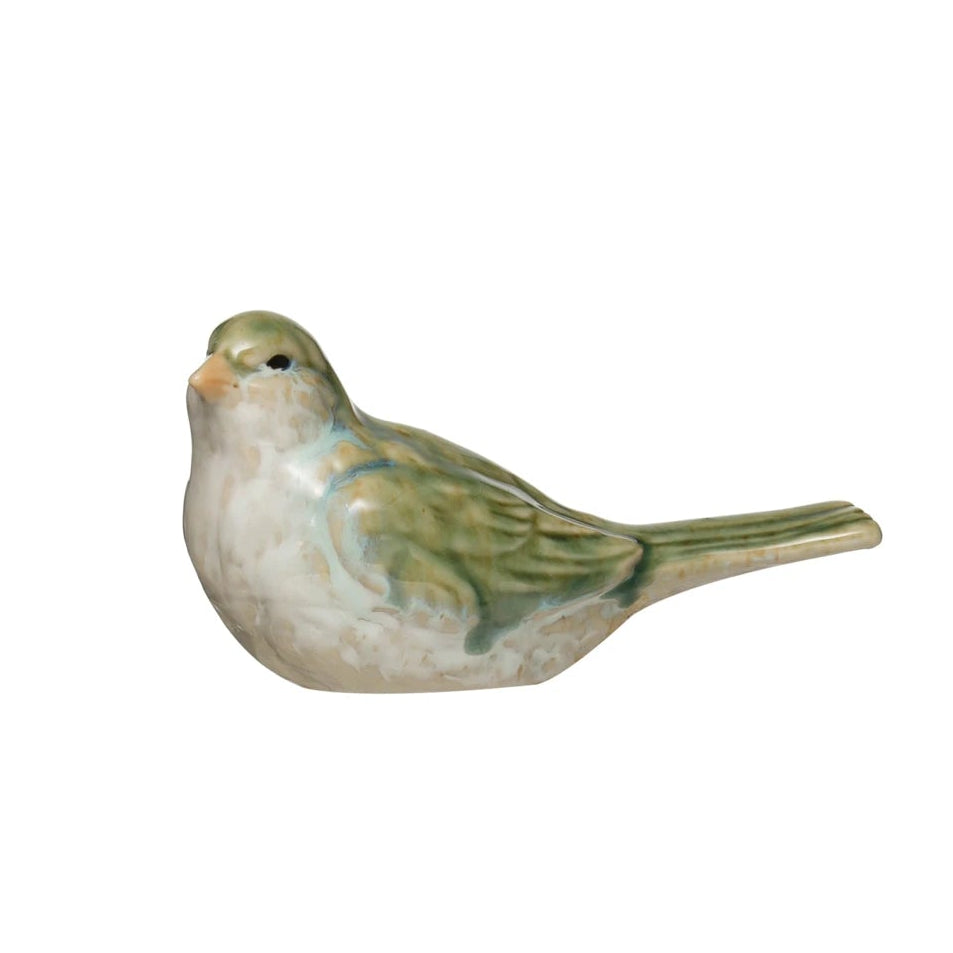 Green Stoneware Bird