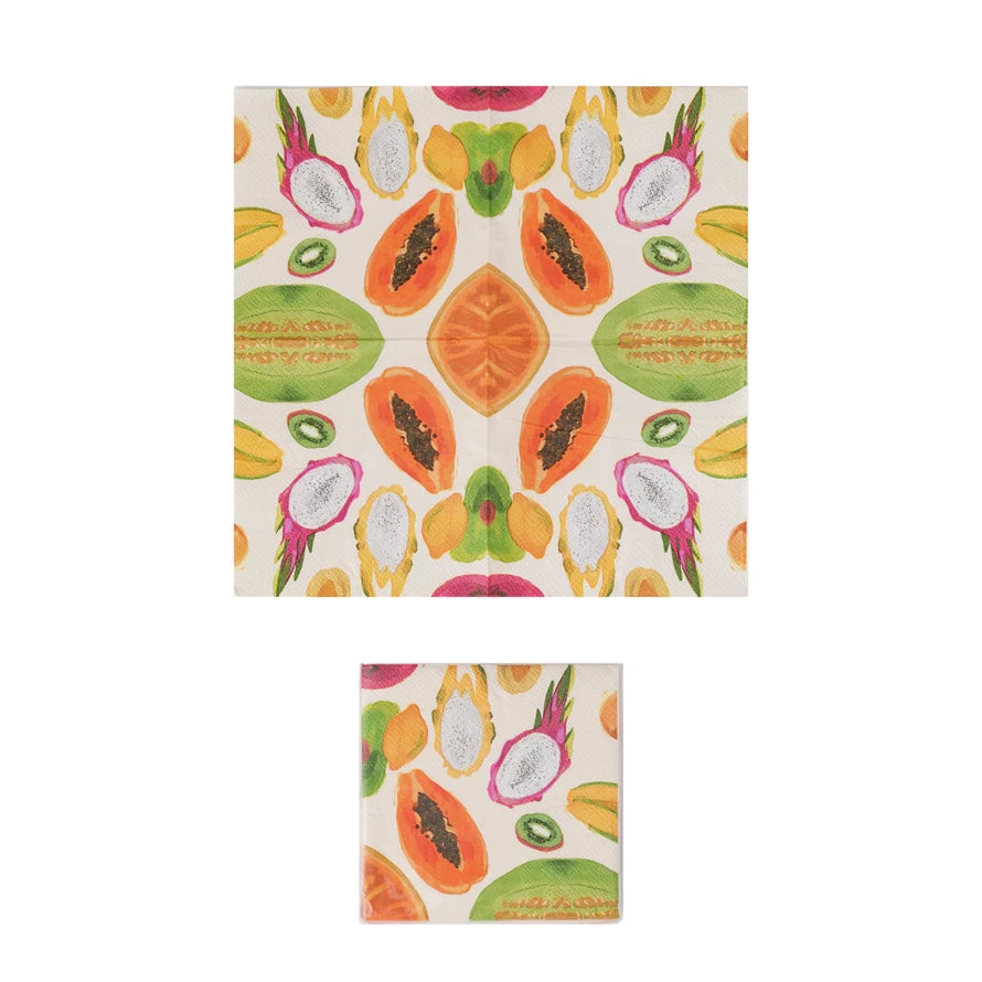 Paper Cocktail Napkins w/ Fruit