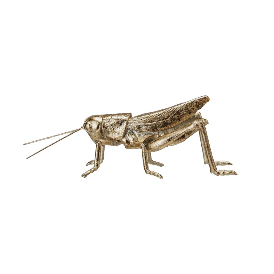 Gold Finish Resin & Metal Grasshopper