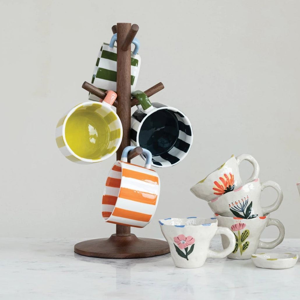 Striped Stoneware Mug