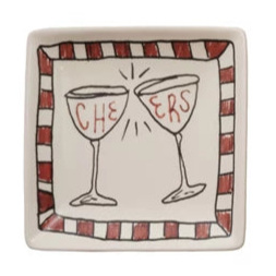 "Cheers” Stoneware Dish