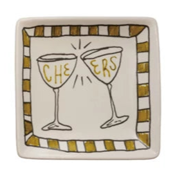 "Cheers” Stoneware Dish