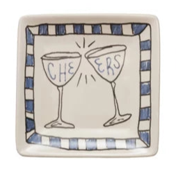 "Cheers” Stoneware Dish