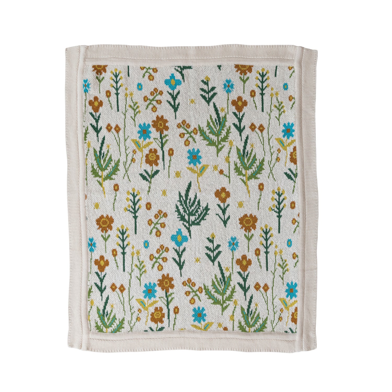 Florals Knit Baby Balnket