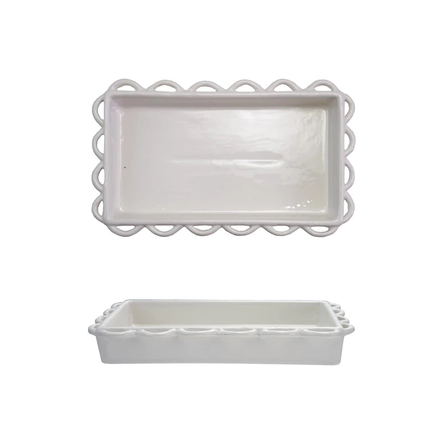 Scalloped Napkin Holder/Tray