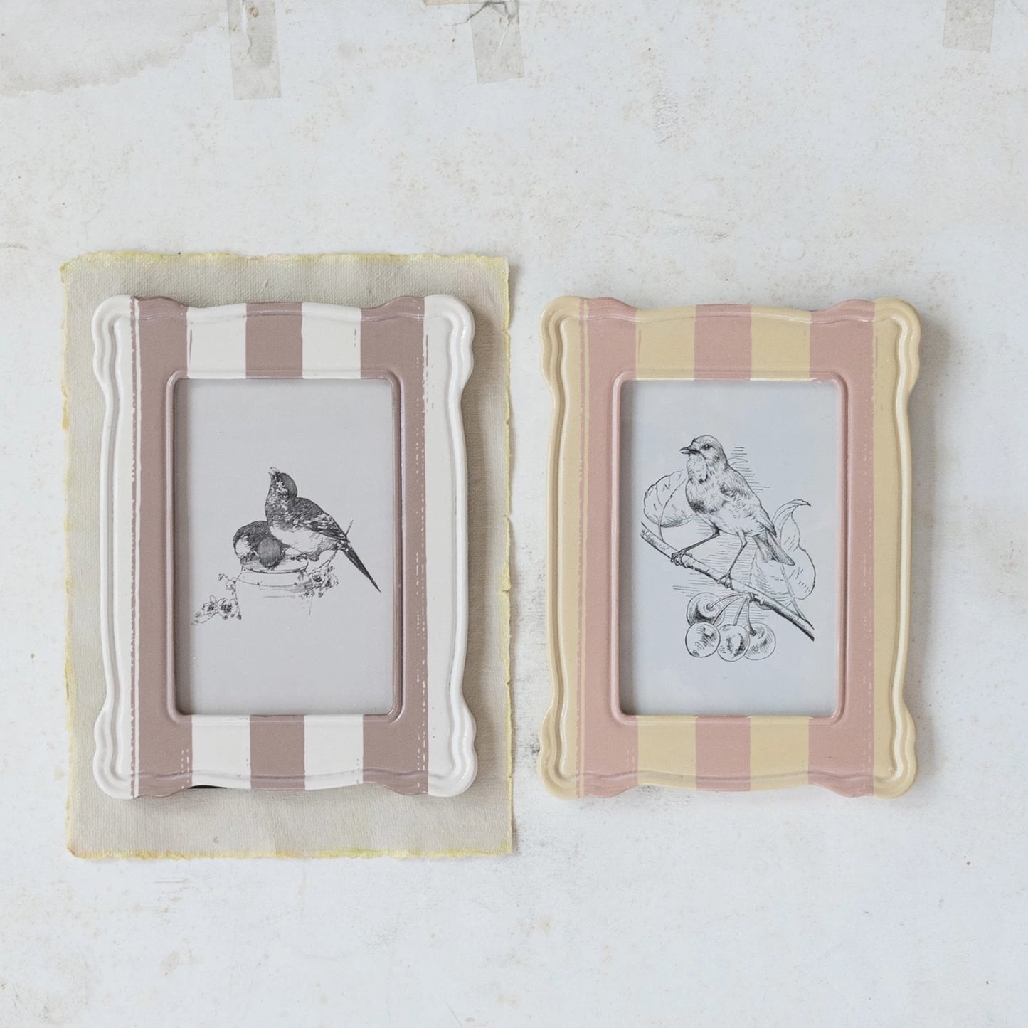 Resin Striped Photo Frame, 2 Colors