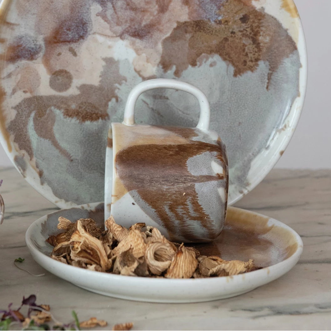 Stoneware Mug, Reactive Glaze 10 oz