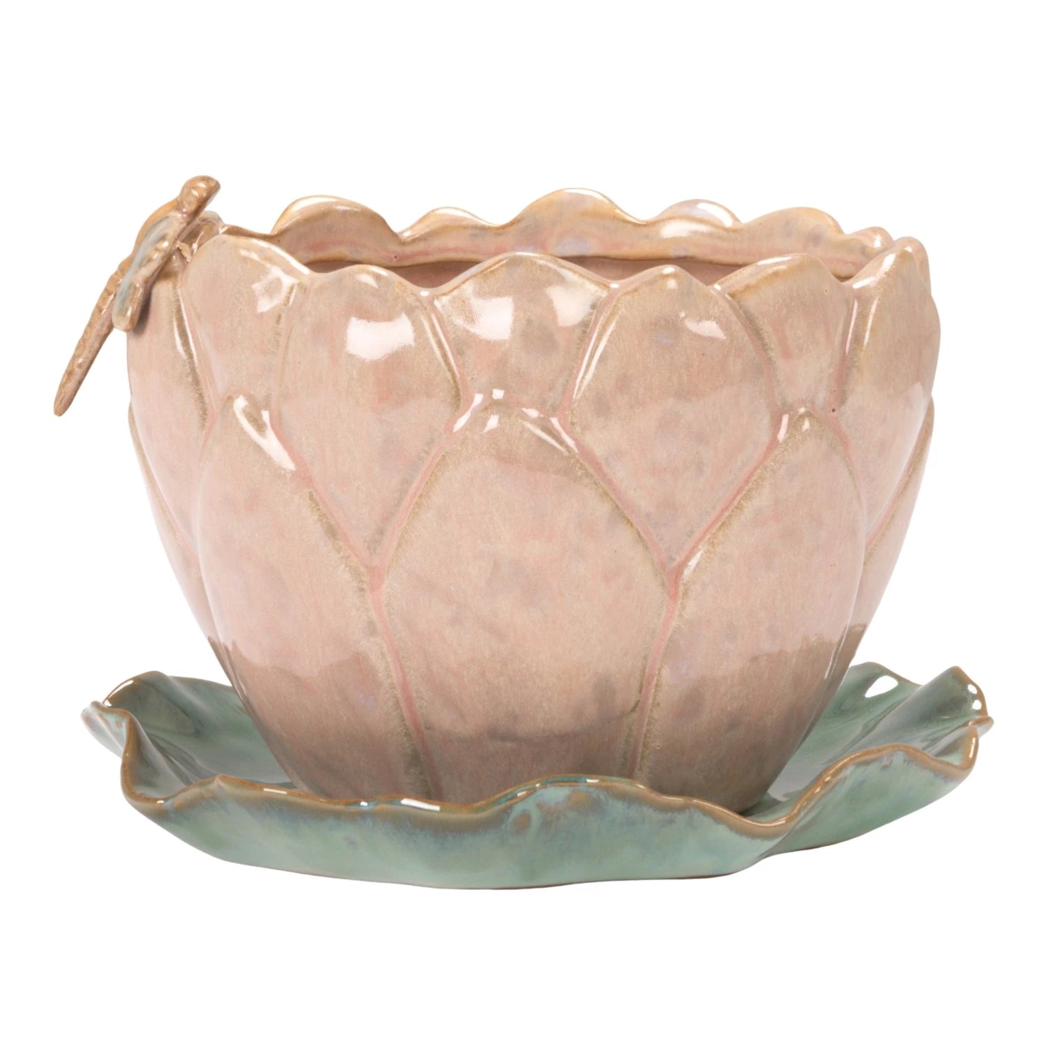 Flower Shaped Planter & Saucer