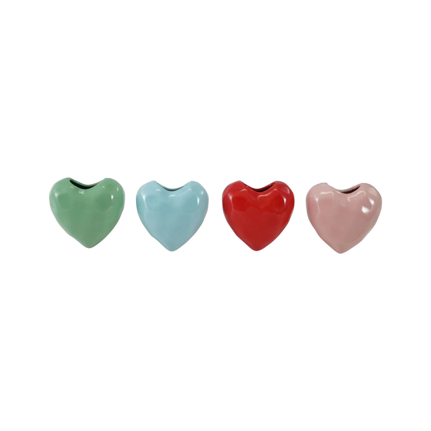 Stoneware Heart Organic Shaped Mini Vase with Magnet