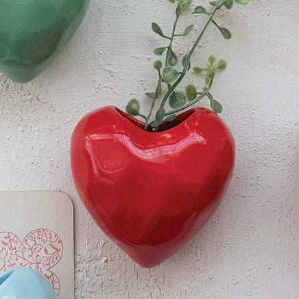 Stoneware Heart Organic Shaped Mini Vase with Magnet