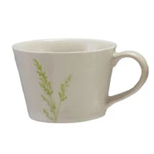 Debossed Stoneware Mug with Botanicals