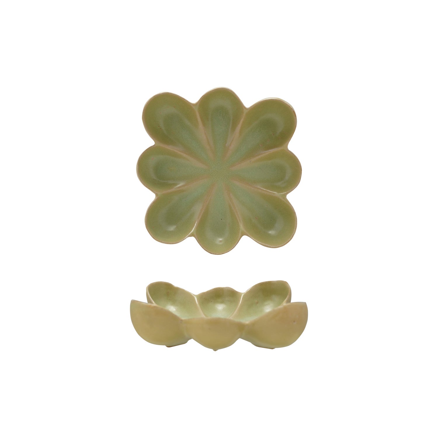 Stoneware Flower Shaped Dish