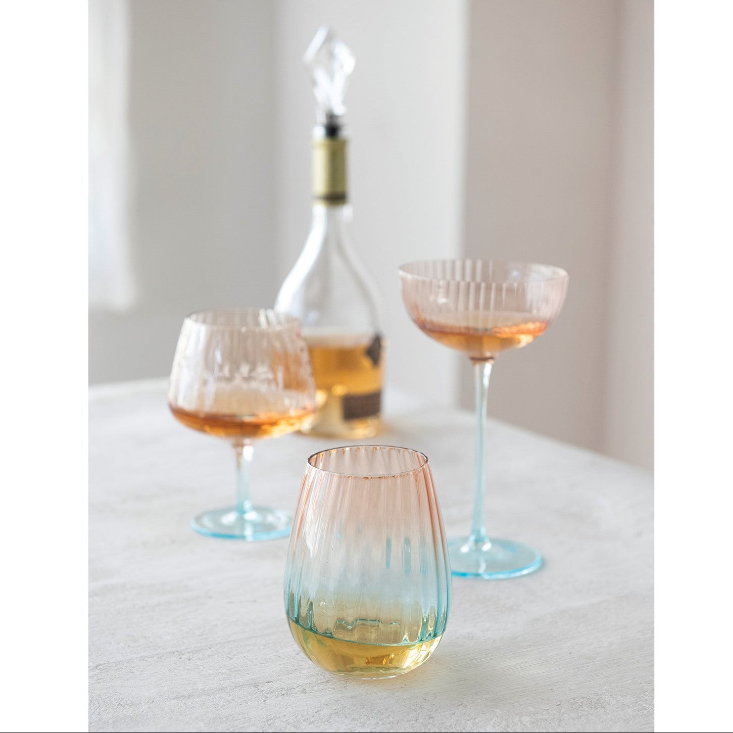 Blush & Blue Glassware