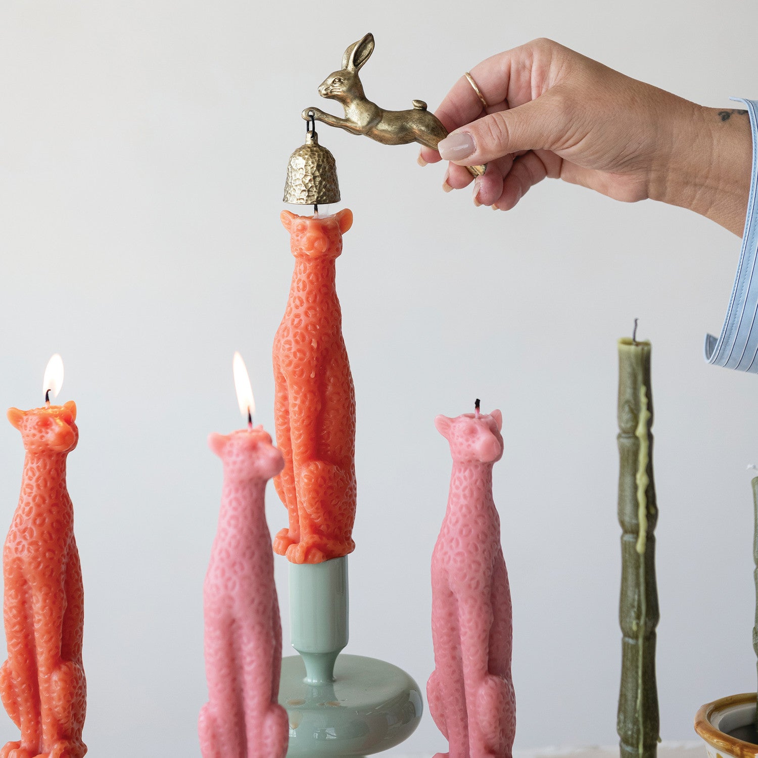 Pewter Rabbit Shaped Candle Snuffer