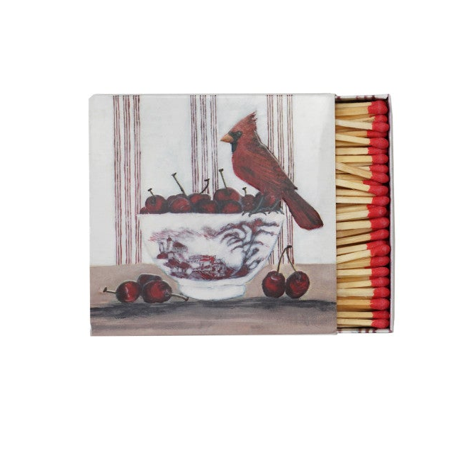 Safety Matches in Matchbox with Bird on Dish