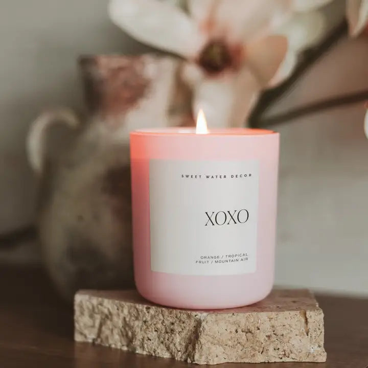 Xoxo 15 oz Soy Candle, Matte Jar - Valentine's Day