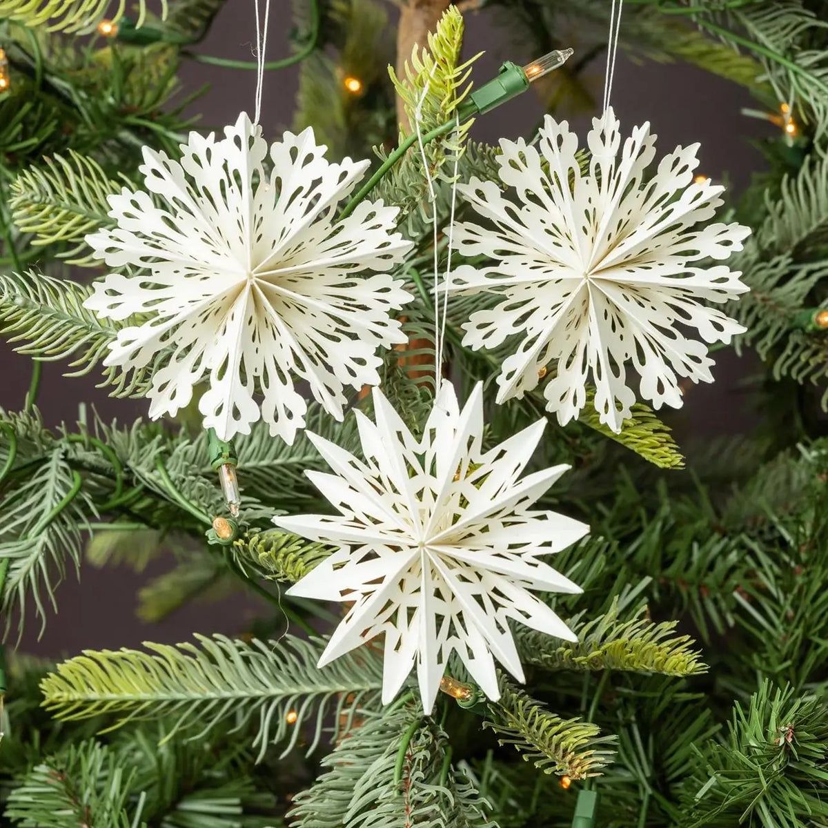 Classic Paper 4" Snowflake Ornaments