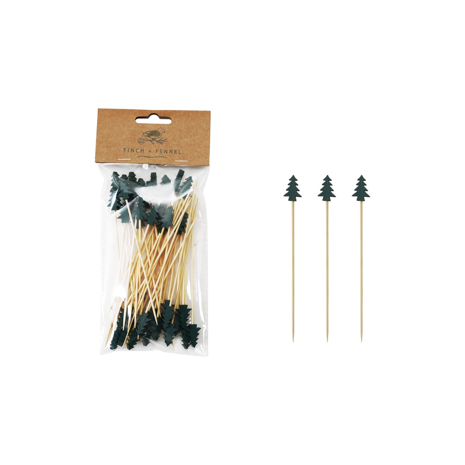 Bamboo Single Use Skewers with Shaped Handles