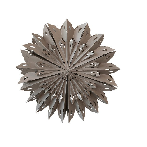 Recycled Paper Folding Snowflake Ornament w/ LED Light String