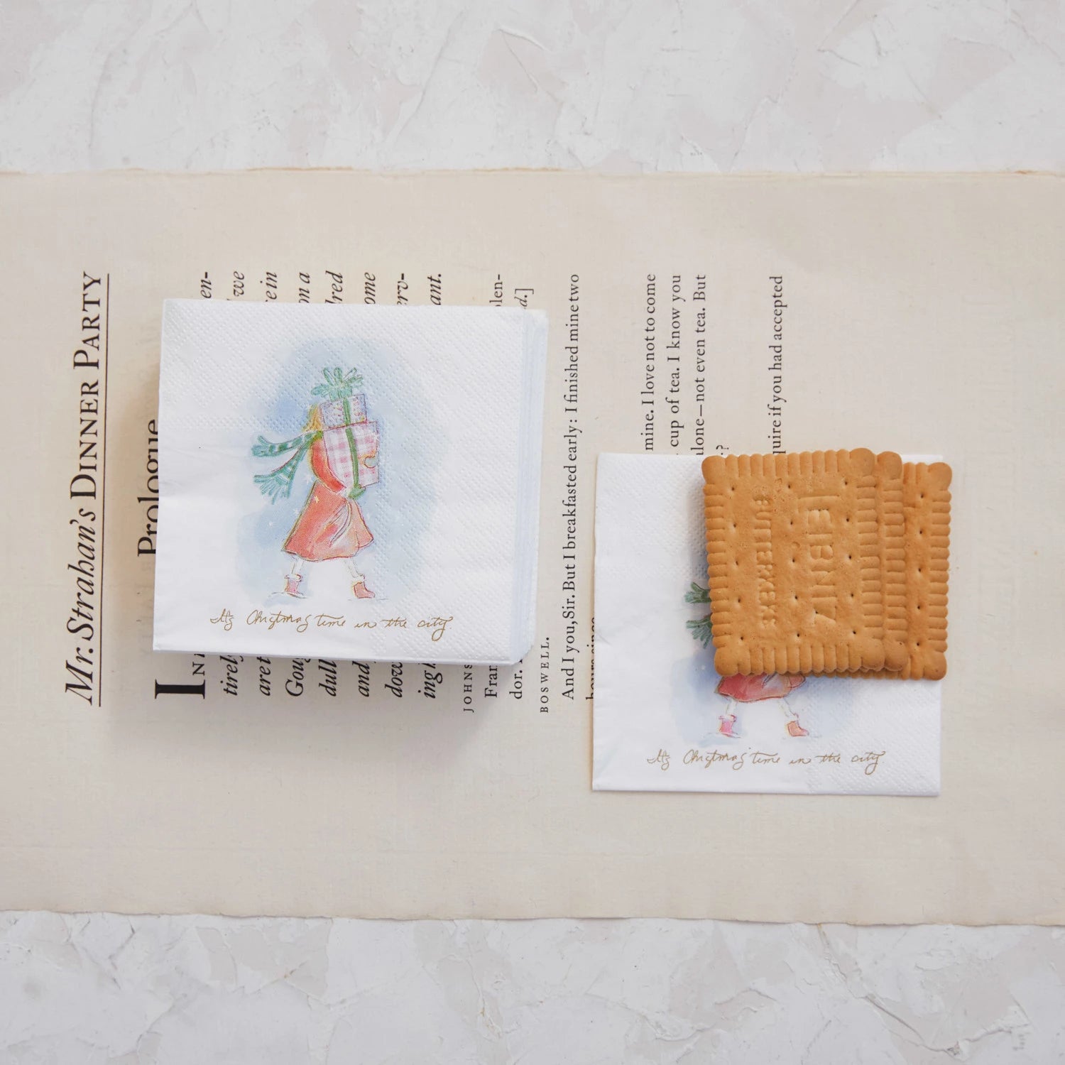 Paper Cocktail Napkins - Holiday Girl