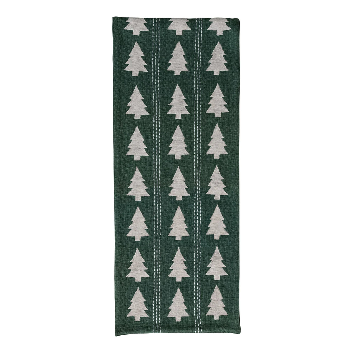 Table Runner with Trees Pattern