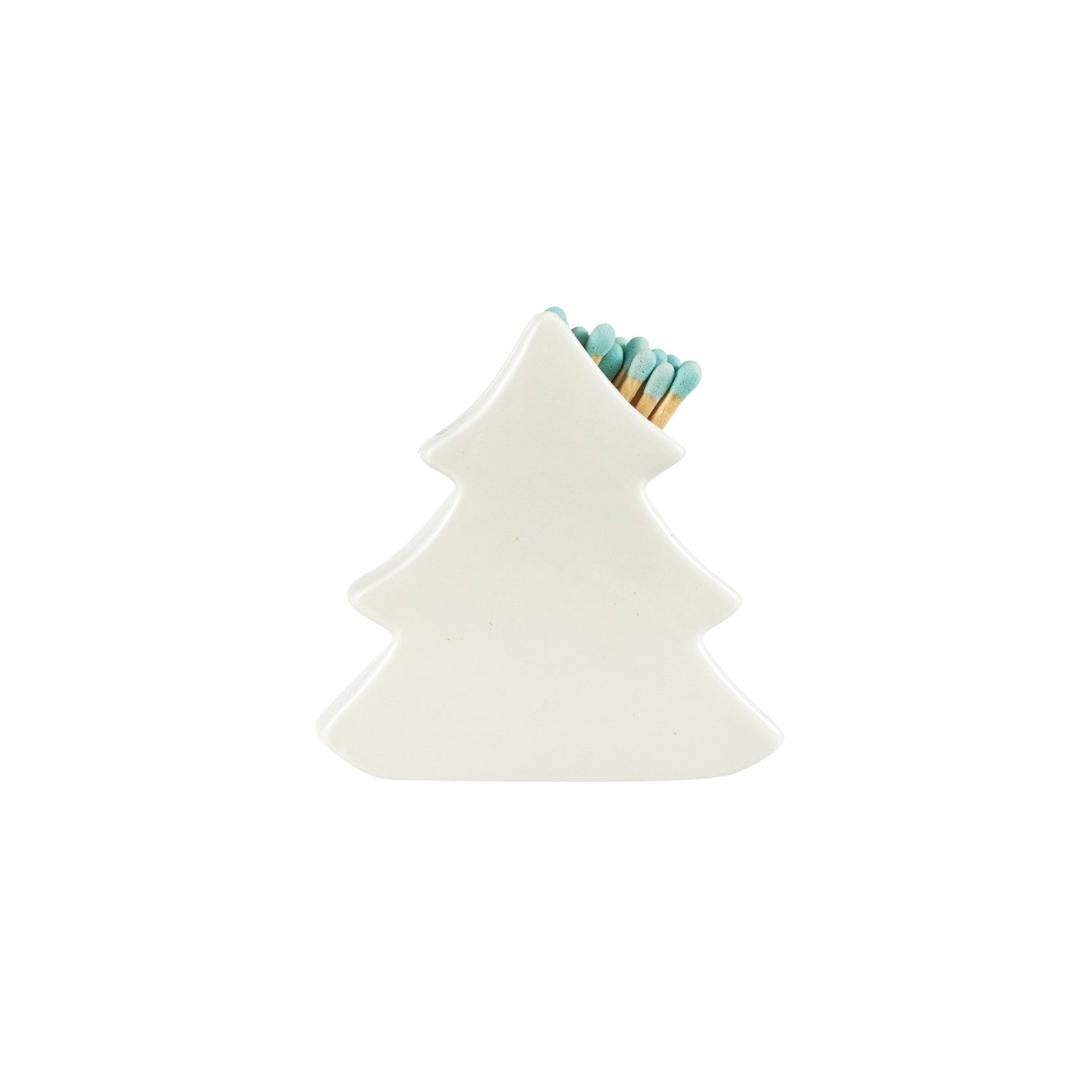 Stoneware Tree Shaped Match Holder with Striker